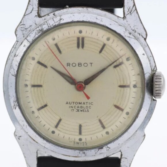 Vintage Robot Men\'s Automatic Wristwatch F 690 Swiss Made Steel & Chrome main image 4